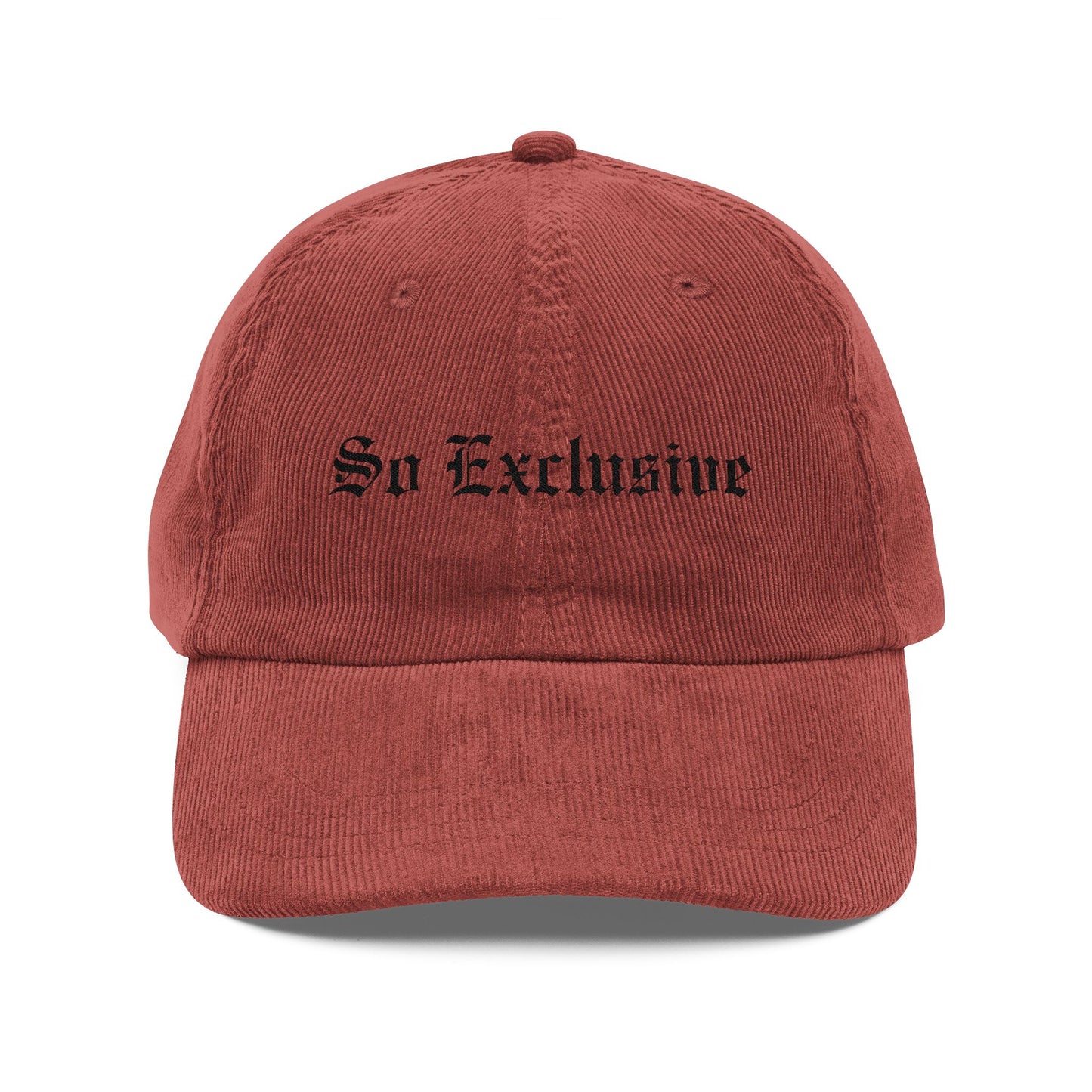 Burgundy Corduroy Cap (Embroidery)