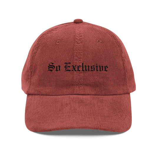 Burgundy Corduroy Cap (Embroidery)