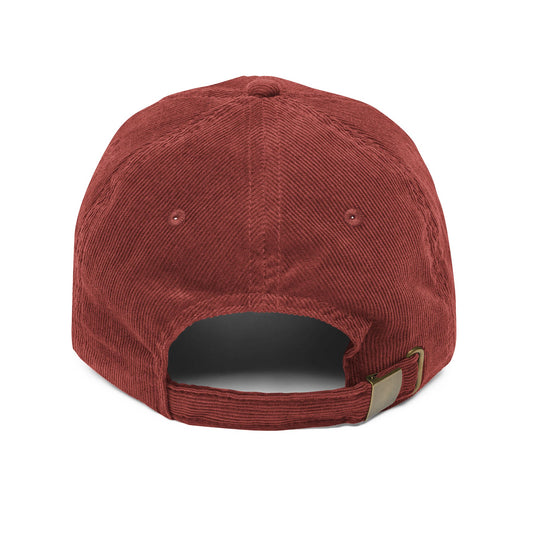 Burgundy Corduroy Cap (Embroidery Silver Font)