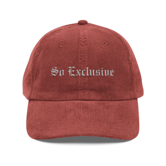 Burgundy Corduroy Cap (Embroidery Silver Font)
